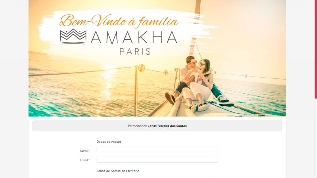 como se cadastrar na amakha paris